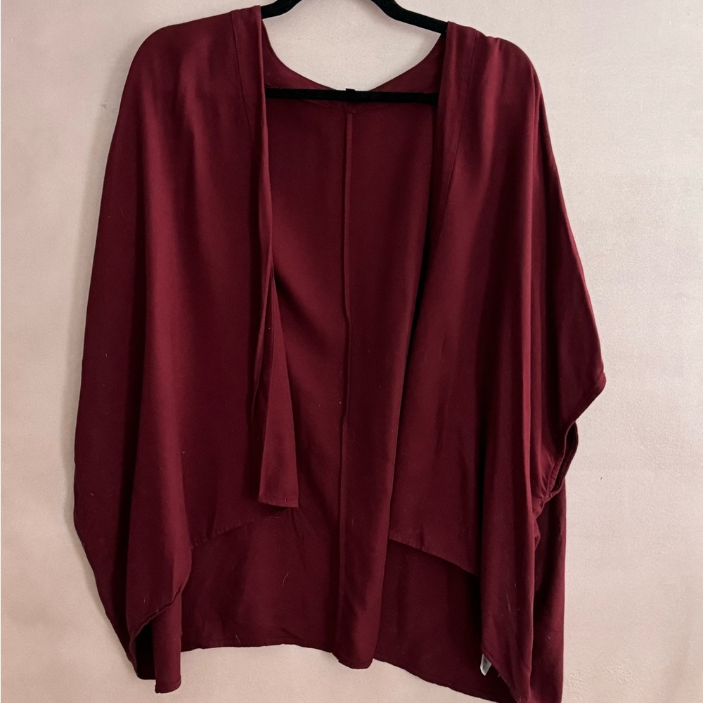Aritzia Fly Away Merlot Cardigan